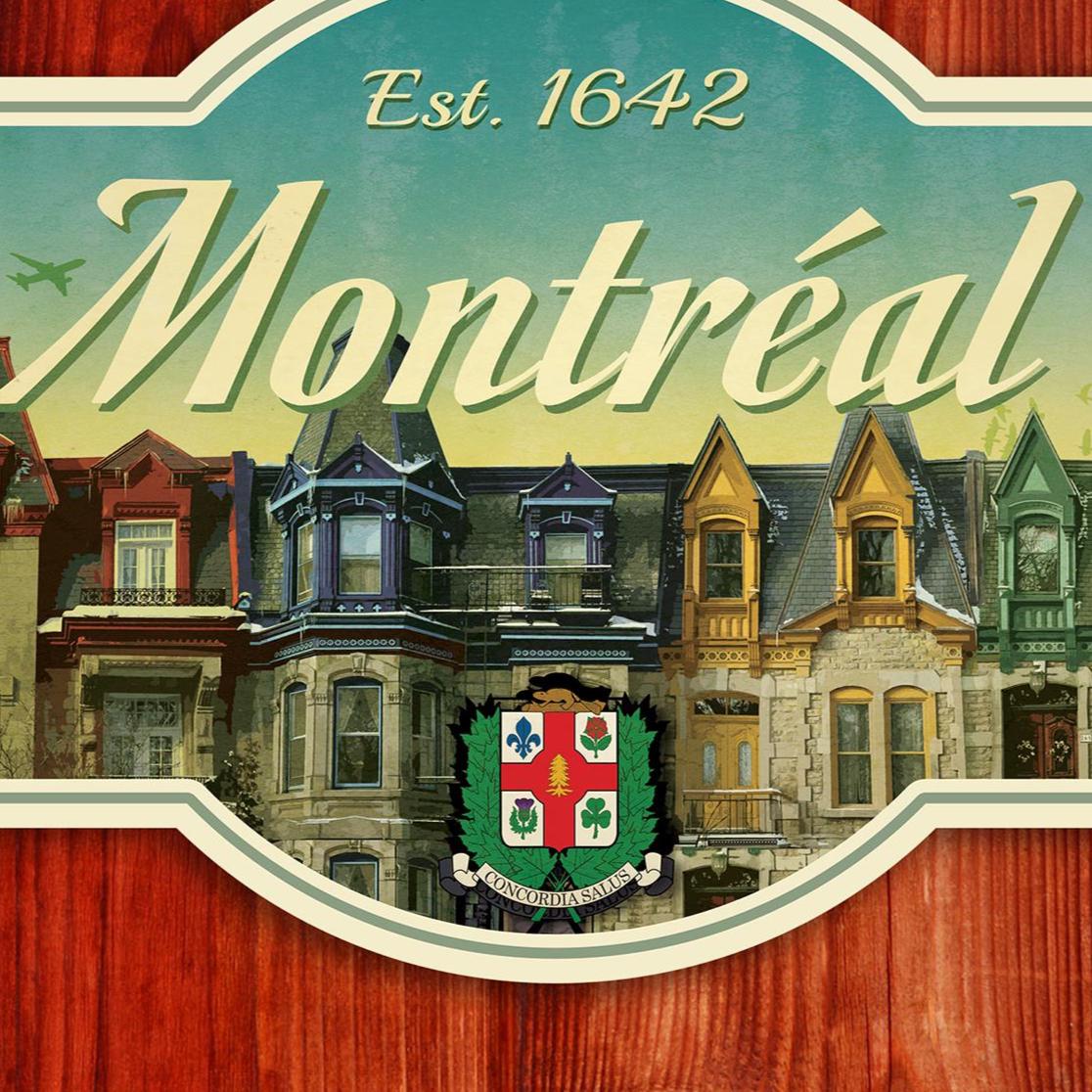 Montréal travel sticker, vintage style decal for suitcase, luggage, laptop or water bottle