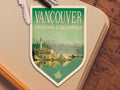 Vancouver travel sticker, vintage style decal for suitcase, luggage, laptop or water bottle