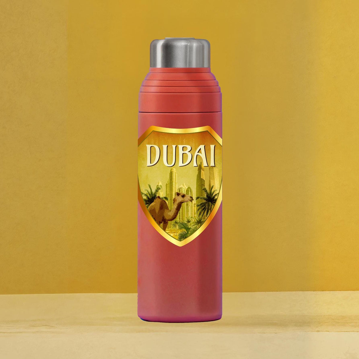 Dubai travel sticker, vintage style decal for suitcase, luggage, laptop or water bottle