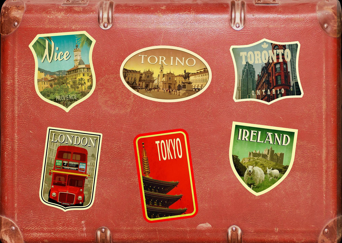 Torino Italy Travel Sticker: Vintage-Style Luggage Decal