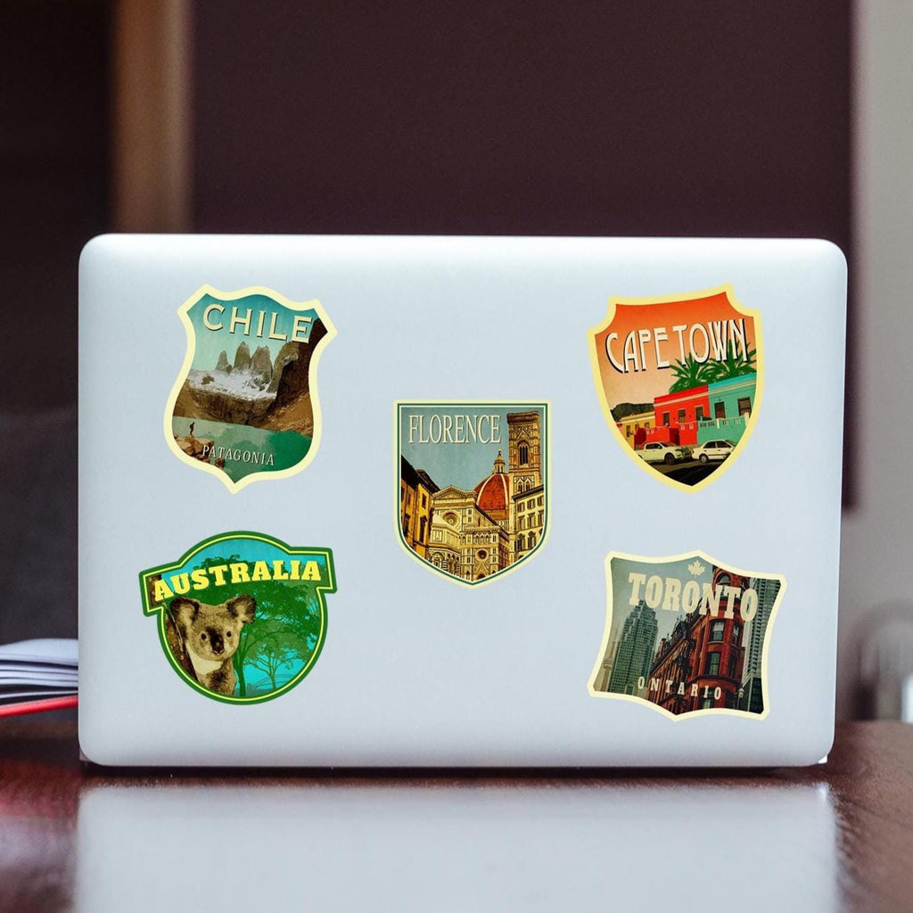 Florence Travel Sticker: Vintage-Style Luggage Decal
