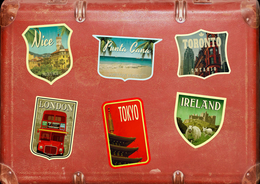 Punta Cana Travel Sticker: Vintage Suitcase Decal, Dominican Republic