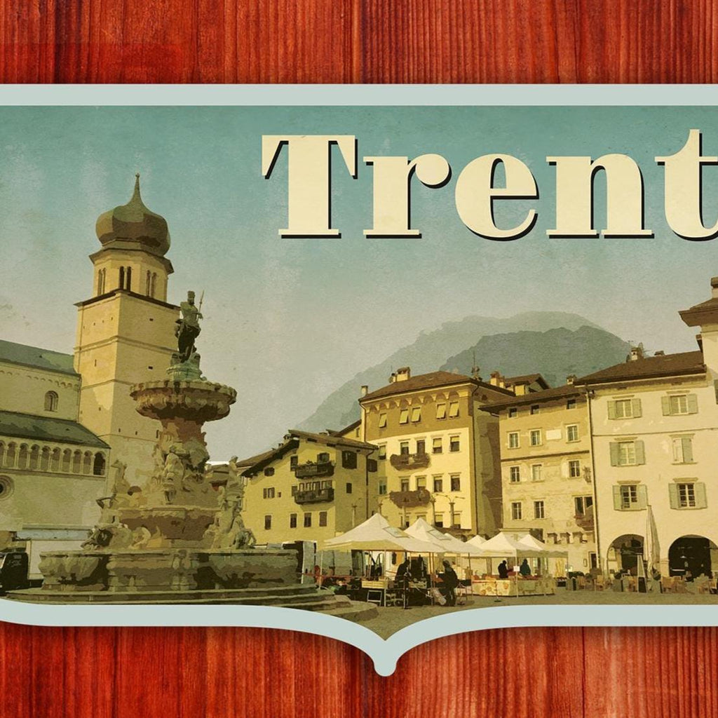 Trento Italy Travel Sticker: Vintage-Style Luggage Decal