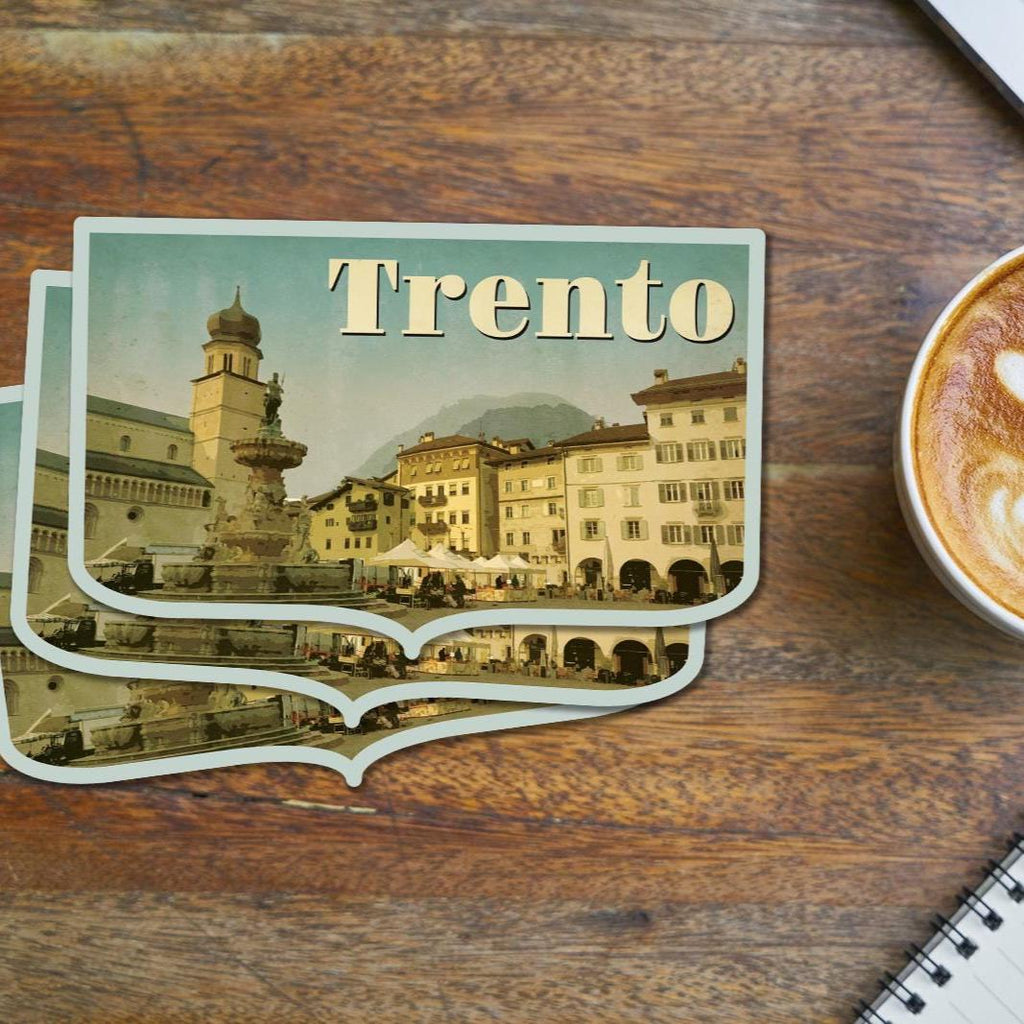 Trento Italy Travel Sticker: Vintage-Style Luggage Decal