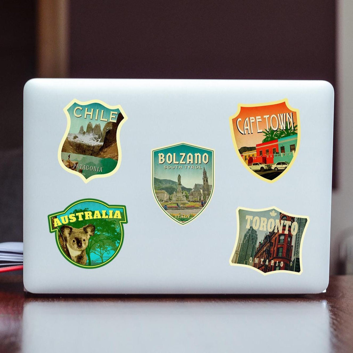 Bolzano Italy Travel Sticker: Vintage Suitcase Luggage Decal