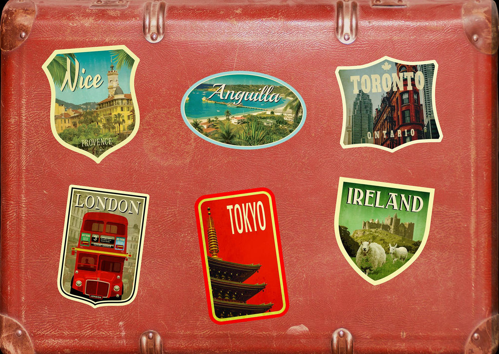 Anguilla travel sticker, vintage style decal for suitcase, luggage, laptop or water bottle