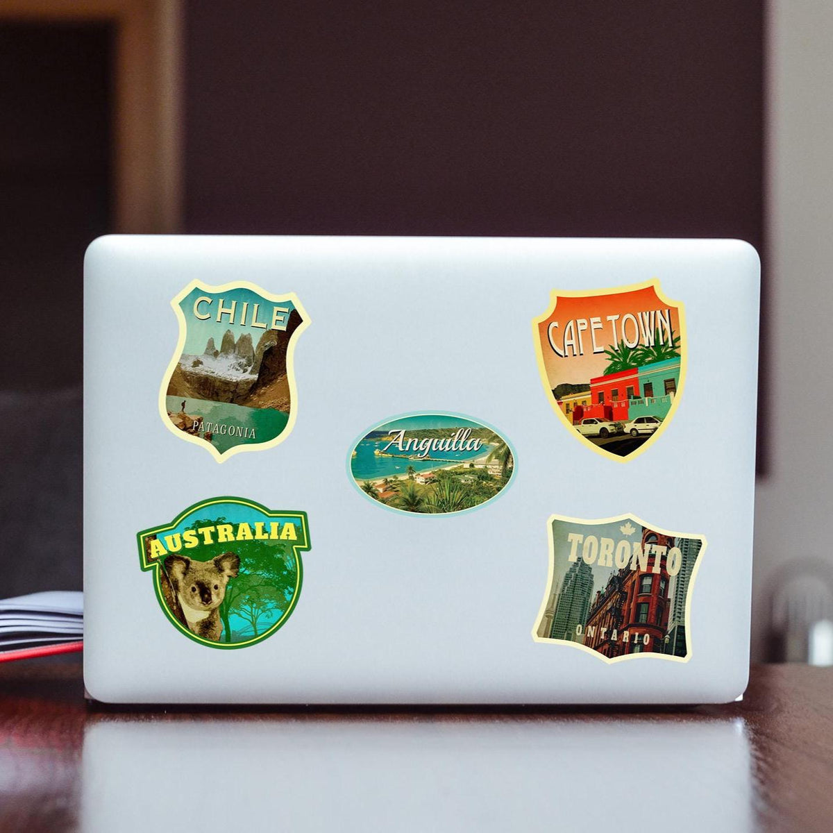 Anguilla travel sticker, vintage style decal for suitcase, luggage, laptop or water bottle