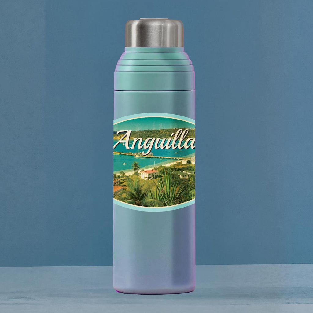 Anguilla travel sticker, vintage style decal for suitcase, luggage, laptop or water bottle