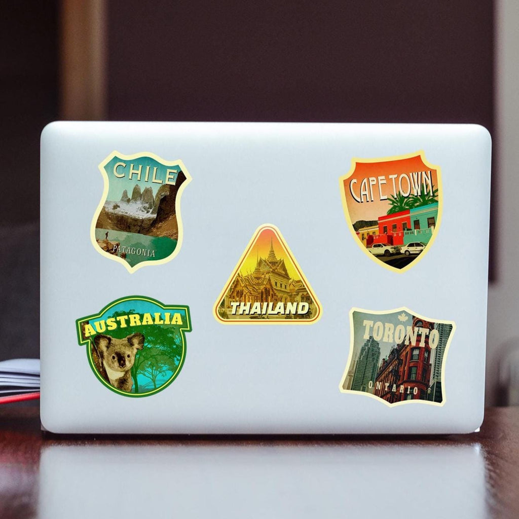 Thailand travel sticker, vintage style decal for suitcase, luggage, laptop or water bottle