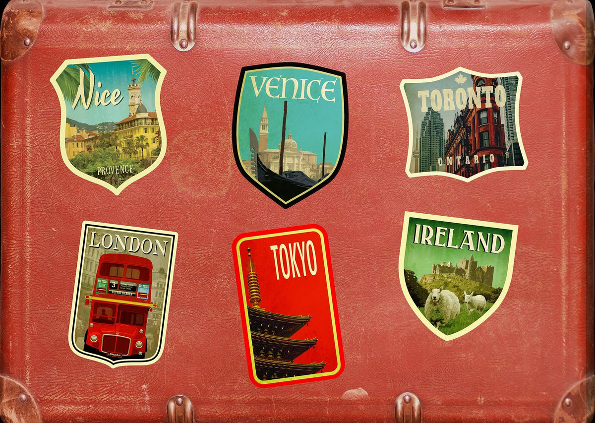 Venice Italy Travel Sticker: Vintage-Style Luggage Decal