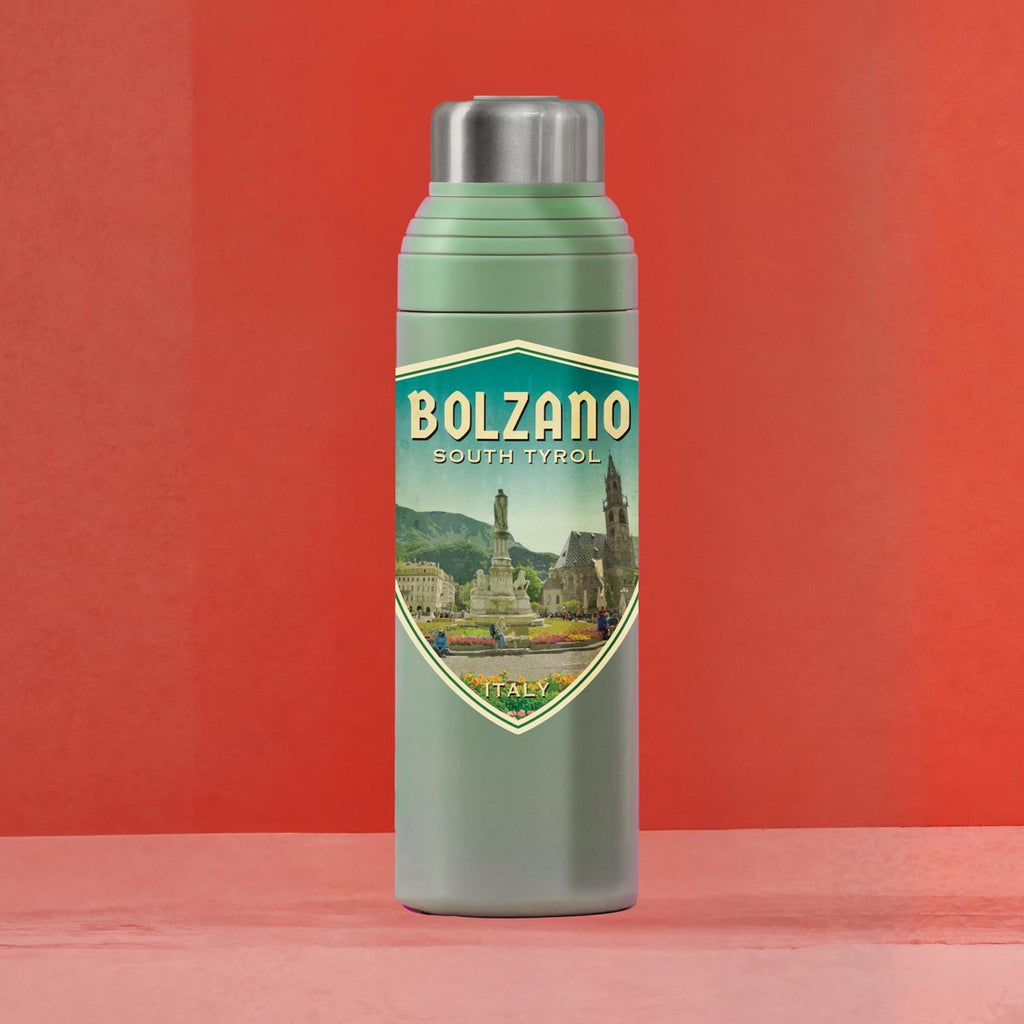 Bolzano Italy Travel Sticker: Vintage Suitcase Luggage Decal