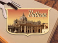 Vatican City Travel Sticker: Vintage-Style Luggage Decal