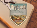 Reykjavik, Iceland Travel Sticker: Vintage-style decals