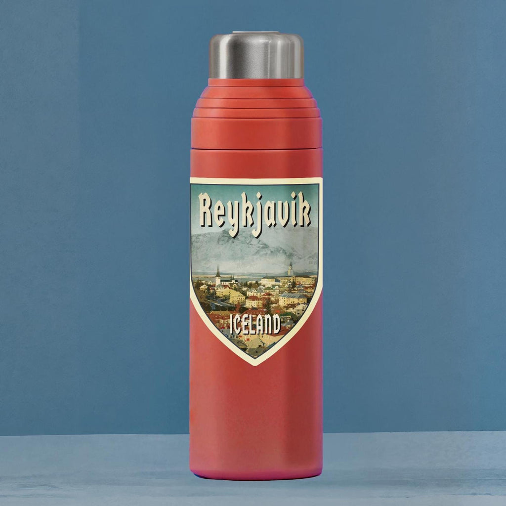 Reykjavik, Iceland Travel Sticker: Vintage-style decals