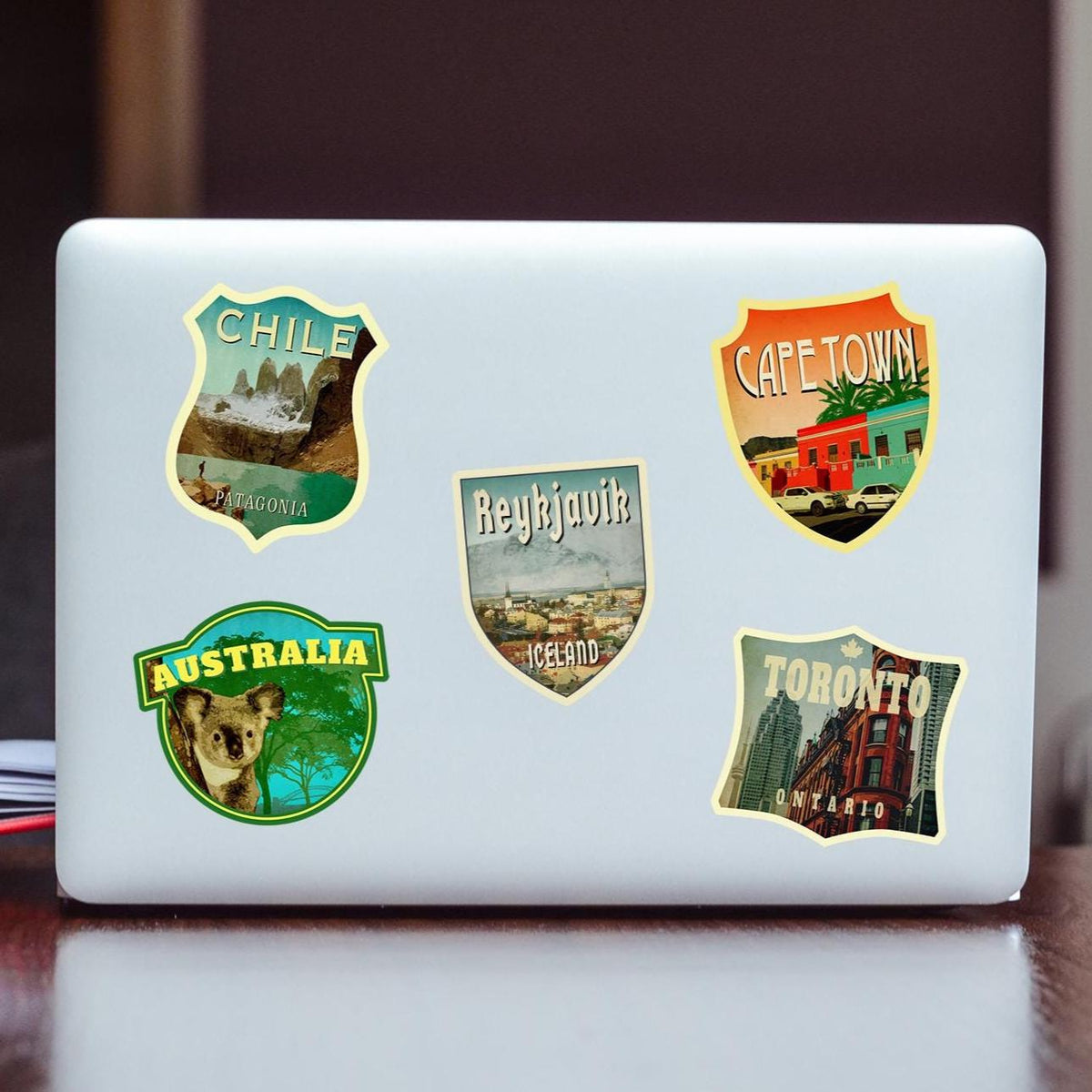 Reykjavik, Iceland Travel Sticker: Vintage-style decals