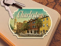 Charleston SC travel sticker, vintage style decal for suitcase, luggage, laptop or water bottle