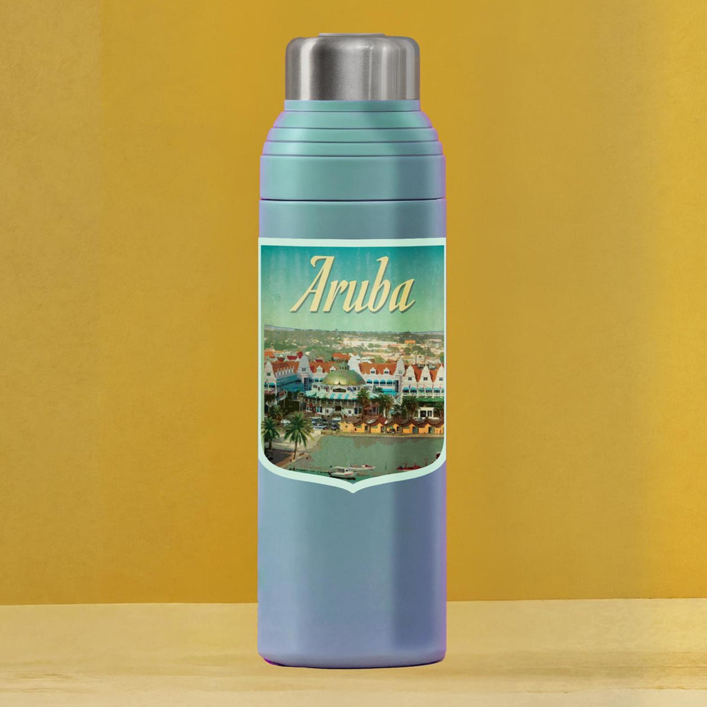 Aruba travel sticker, vintage style decal for suitcase, luggage, laptop or water bottle
