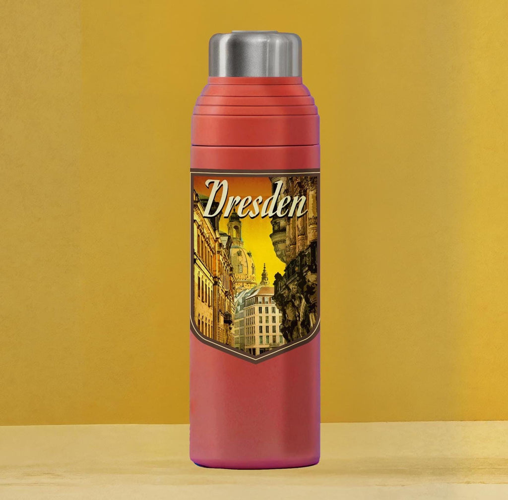 Dresden Travel Sticker: Vintage-style Suitcase Decal