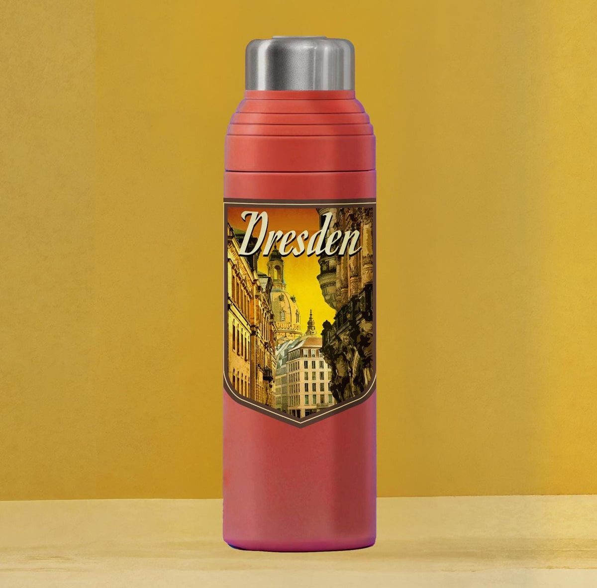 Dresden Travel Sticker: Vintage-style Suitcase Decal
