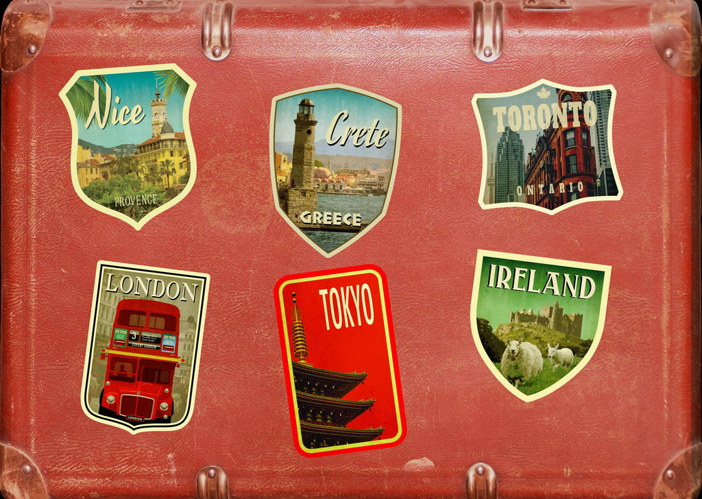 Crete, Greece Travel Sticker: Vintage-style Luggage Decal