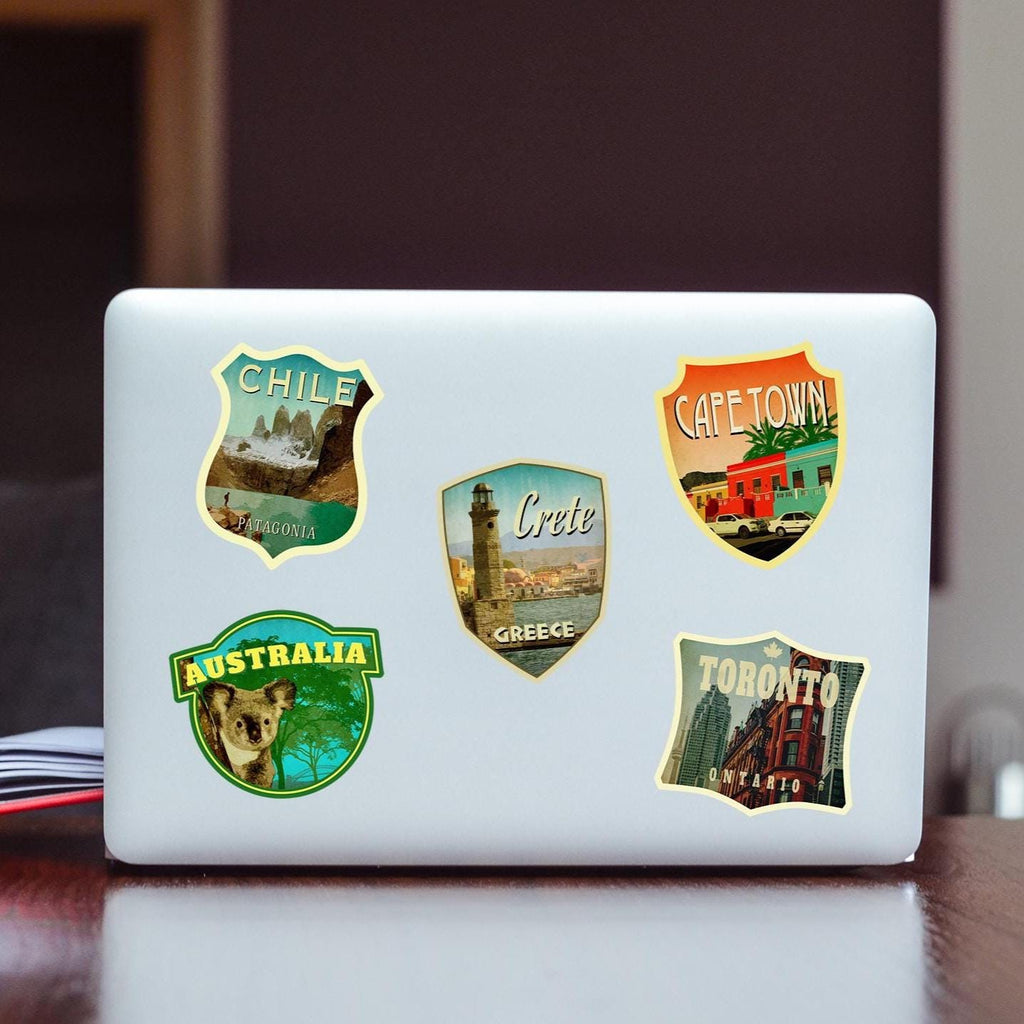 Crete, Greece Travel Sticker: Vintage-style Luggage Decal