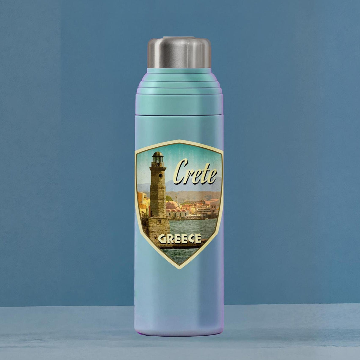 Crete, Greece Travel Sticker: Vintage-style Luggage Decal
