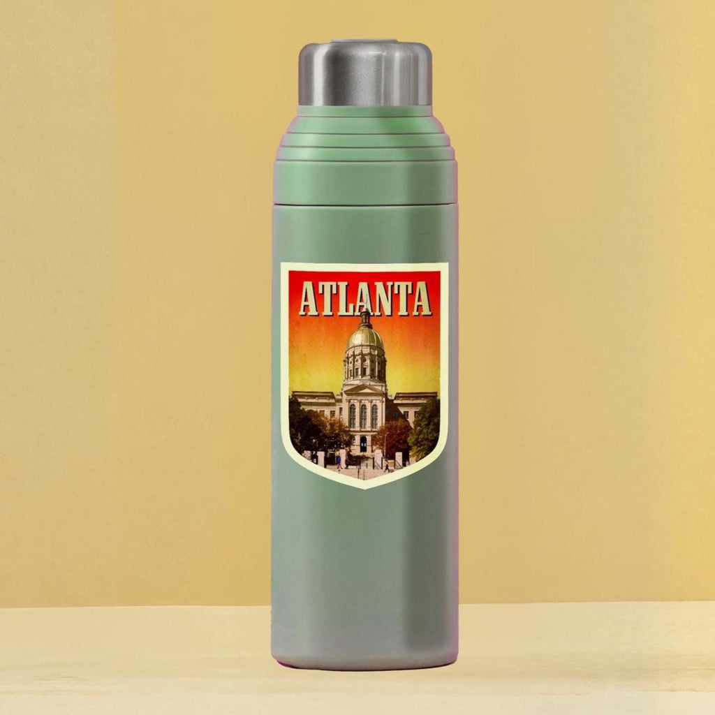 Atlanta travel sticker, vintage style decal for suitcase, luggage, laptop or water bottle