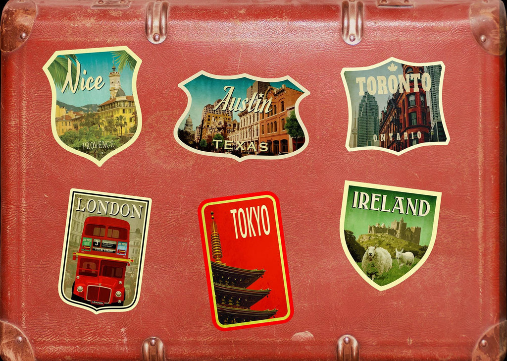 Austin travel sticker, vintage style decal for suitcase, luggage, laptop or water bottle