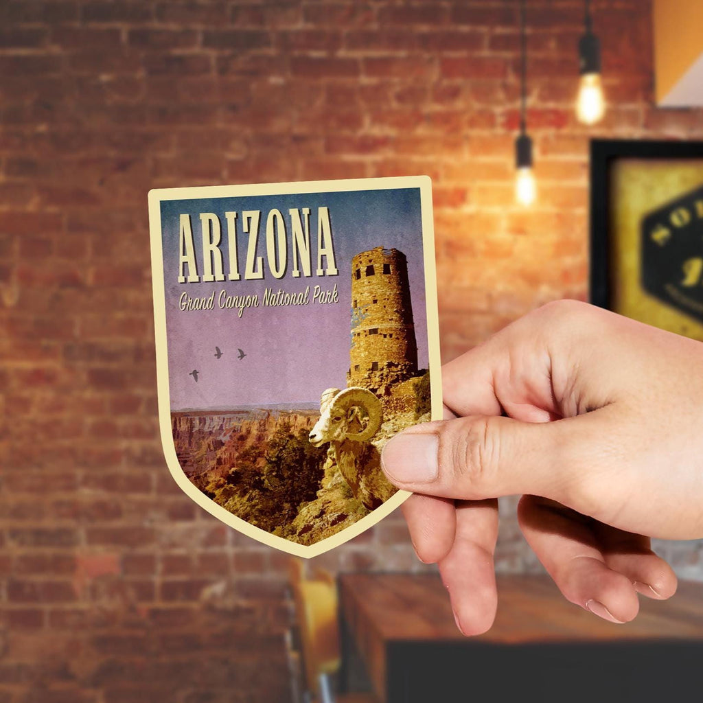 Arizona travel sticker, vintage style decal for suitcase, luggage, laptop or water bottle
