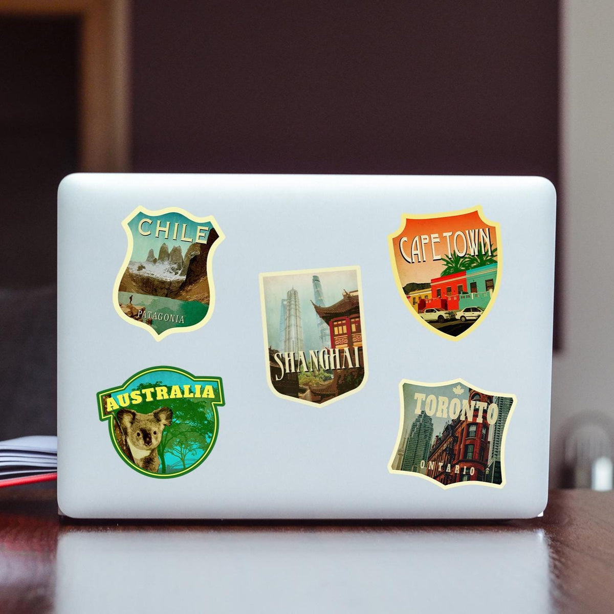 Shangai travel sticker, vintage style decal for suitcase, luggage, laptop or water bottle