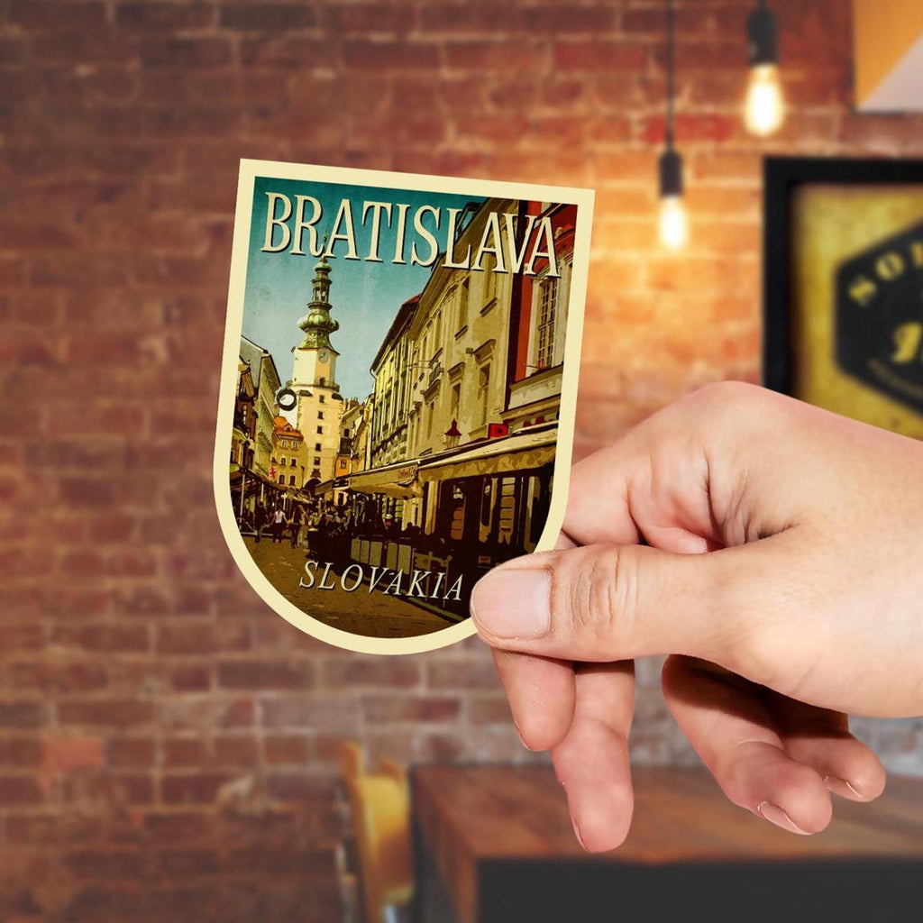 Bratislava, Slovakia Vintage-style Travel Sticker