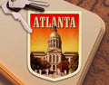 Atlanta travel sticker, vintage style decal for suitcase, luggage, laptop or water bottle