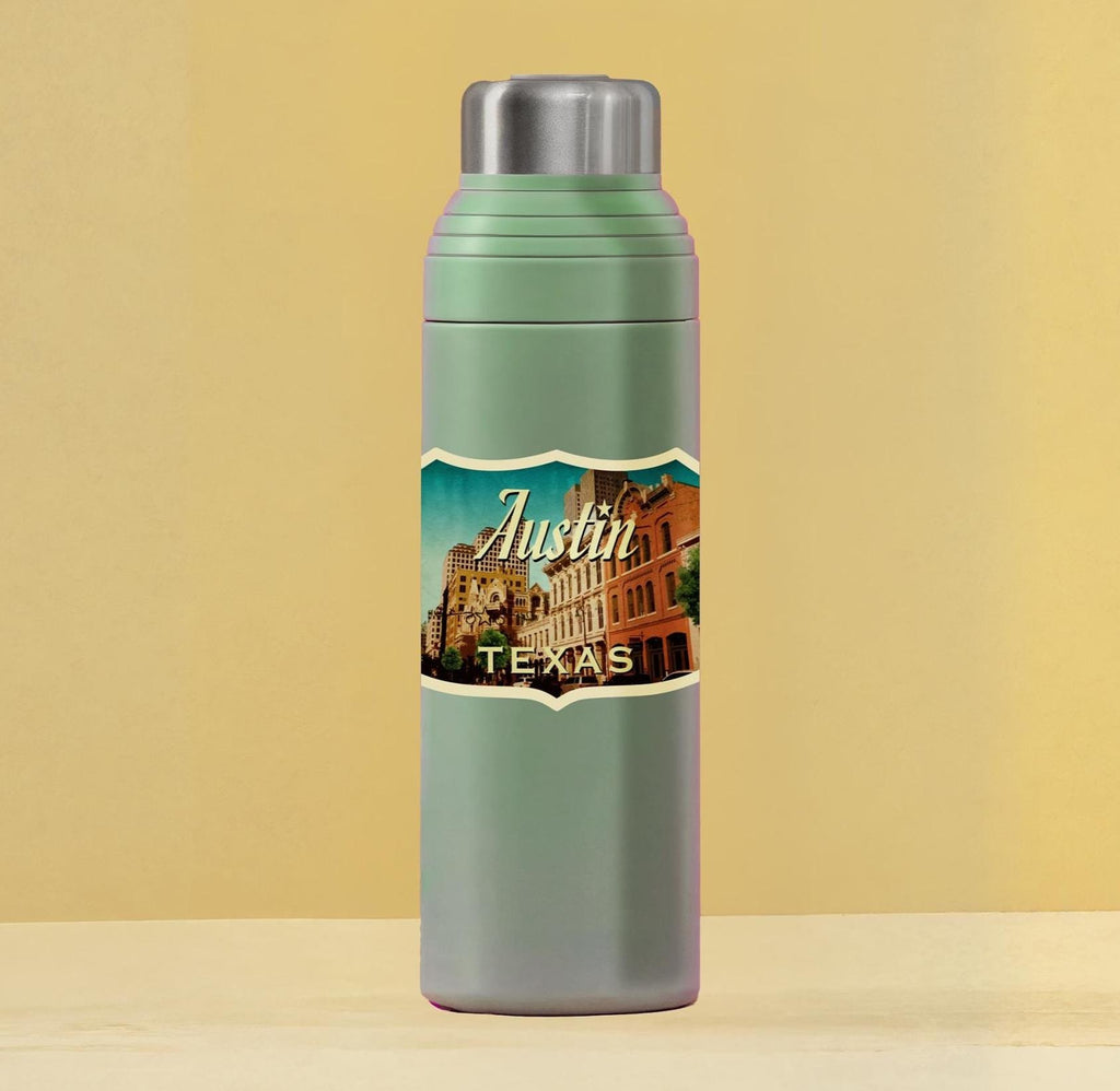 Austin travel sticker, vintage style decal for suitcase, luggage, laptop or water bottle