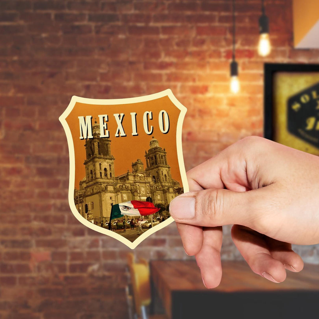 Mexico travel sticker, vintage style decal for suitcase, luggage, car, laptop or water bottle