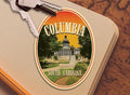 Columbia SC travel sticker, vintage style decal for suitcase
