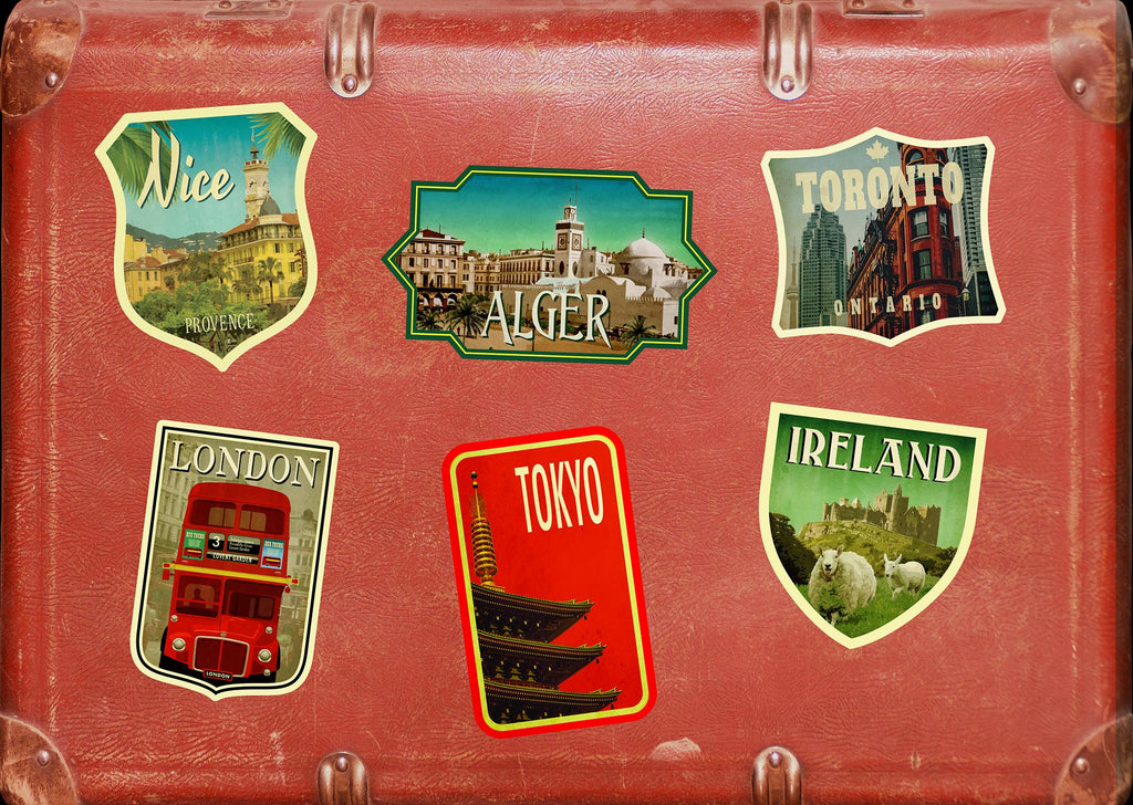 Alger, Algeria travel sticker, vintage style decal for suitcase, luggage, laptop or water bottle