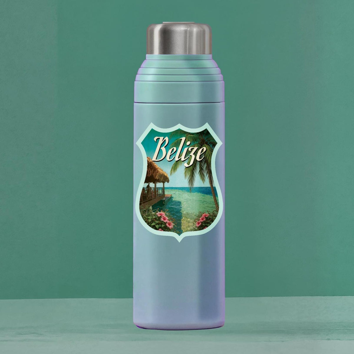 Belize travel sticker, vintage-style decal for suitcase, travel gift bag