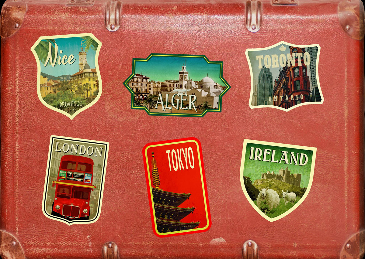 Ireland Travel Sticker: New version, Vintage style Vinyl Decal