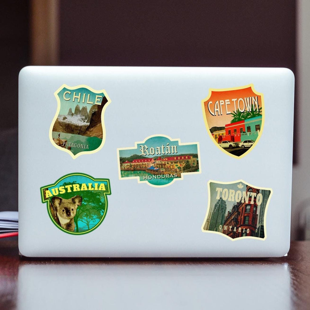 Roatan, Honduras travel sticker, vintage style decal for suitcase, luggage, laptop or water bottle