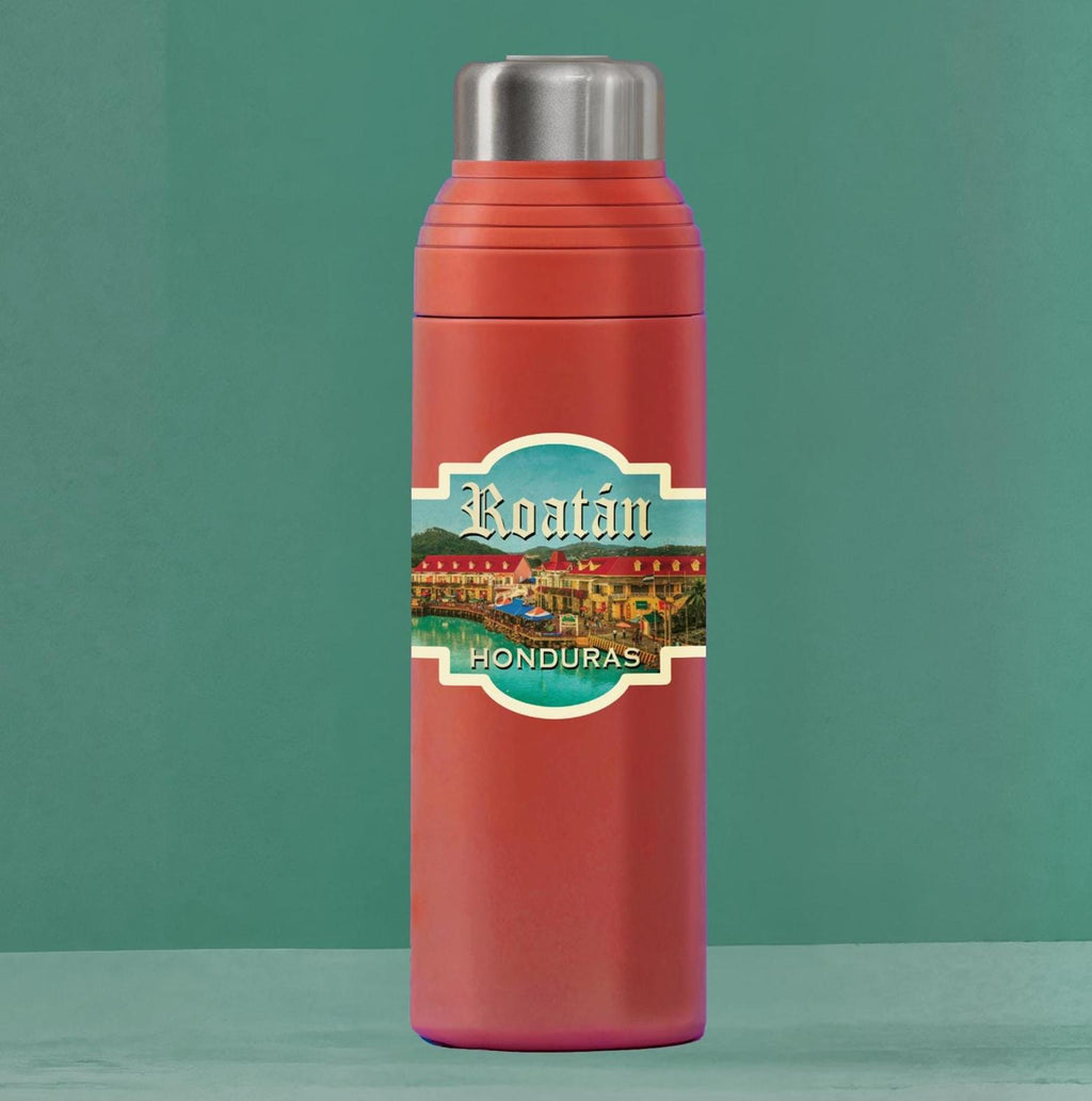 Roatan, Honduras travel sticker, vintage style decal for suitcase, luggage, laptop or water bottle
