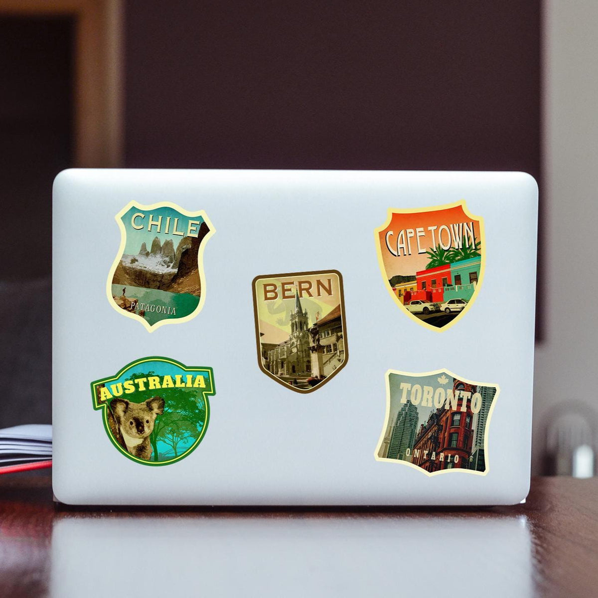 Bern Switzerland Travel Sticker: Vintage=style Luggage, Laptop Decal