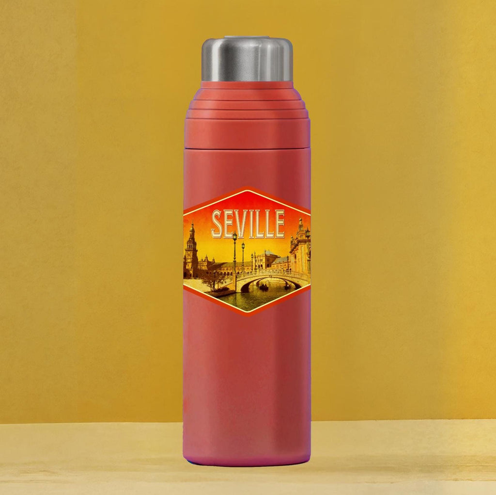 Seville Spain Travel Sticker: Vintage style Suitcase Decal