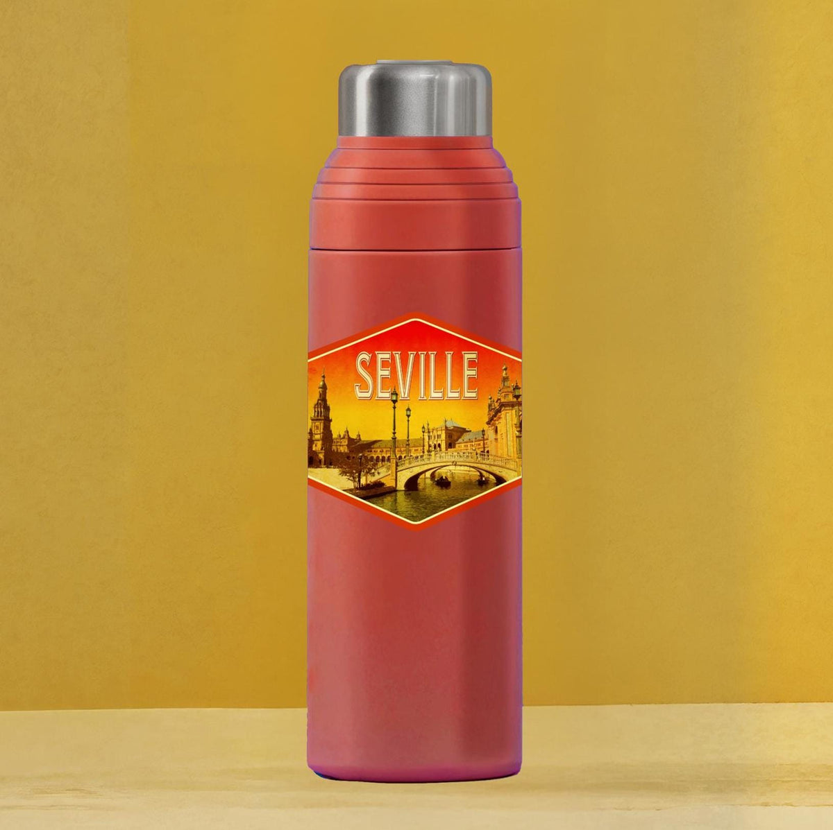 Seville Spain Travel Sticker: Vintage style Suitcase Decal