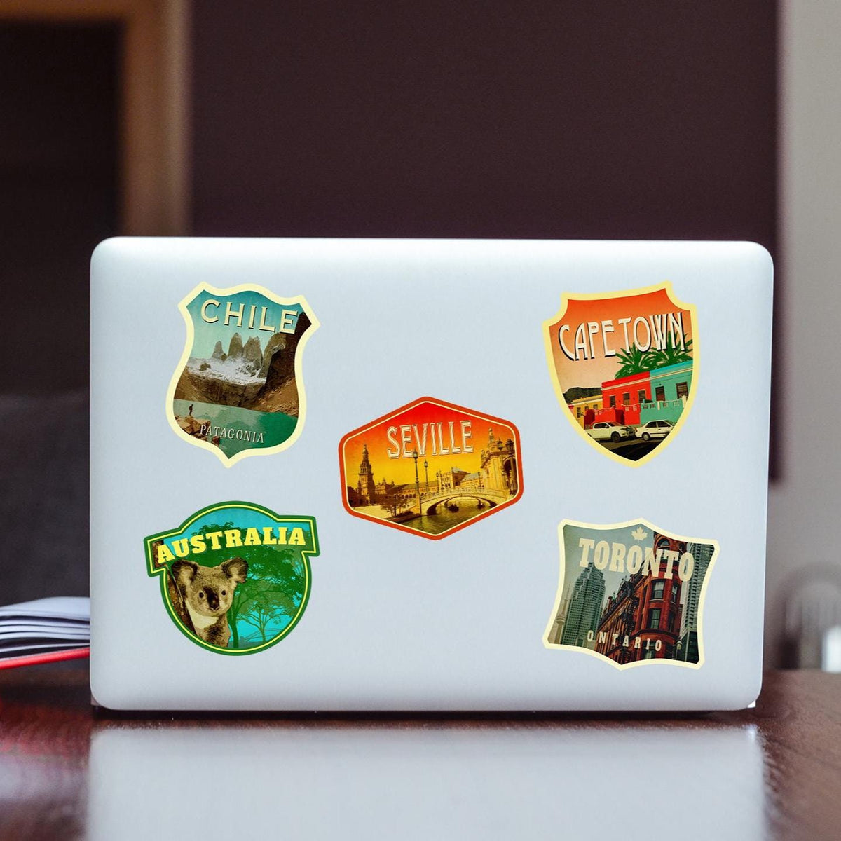 Seville Spain Travel Sticker: Vintage style Suitcase Decal