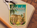 Barbados travel sticker, vintage-style decal for suitcase, travel gift bag