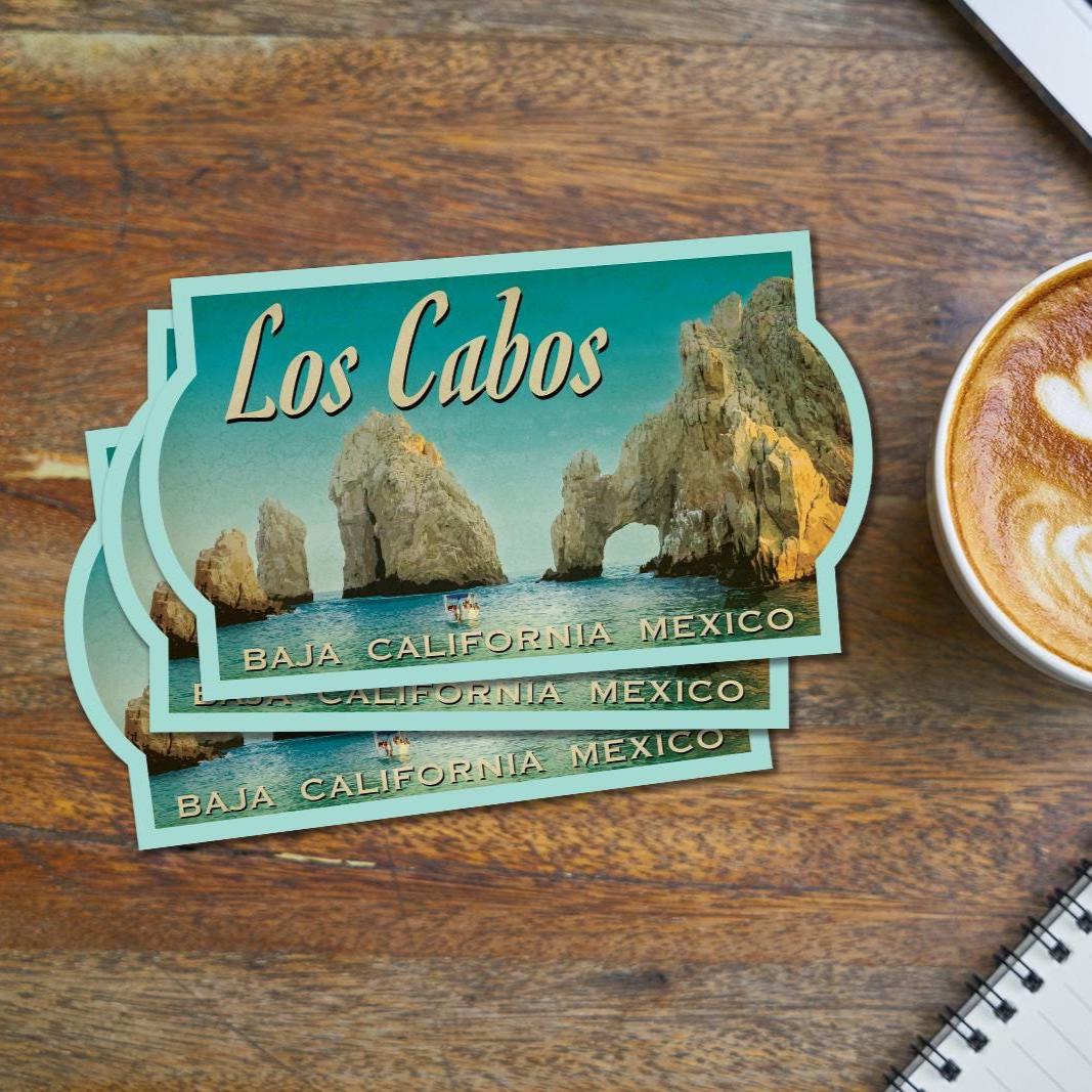 Los Cabos, Mexico, travel sticker, vintage-style decal and travel gift