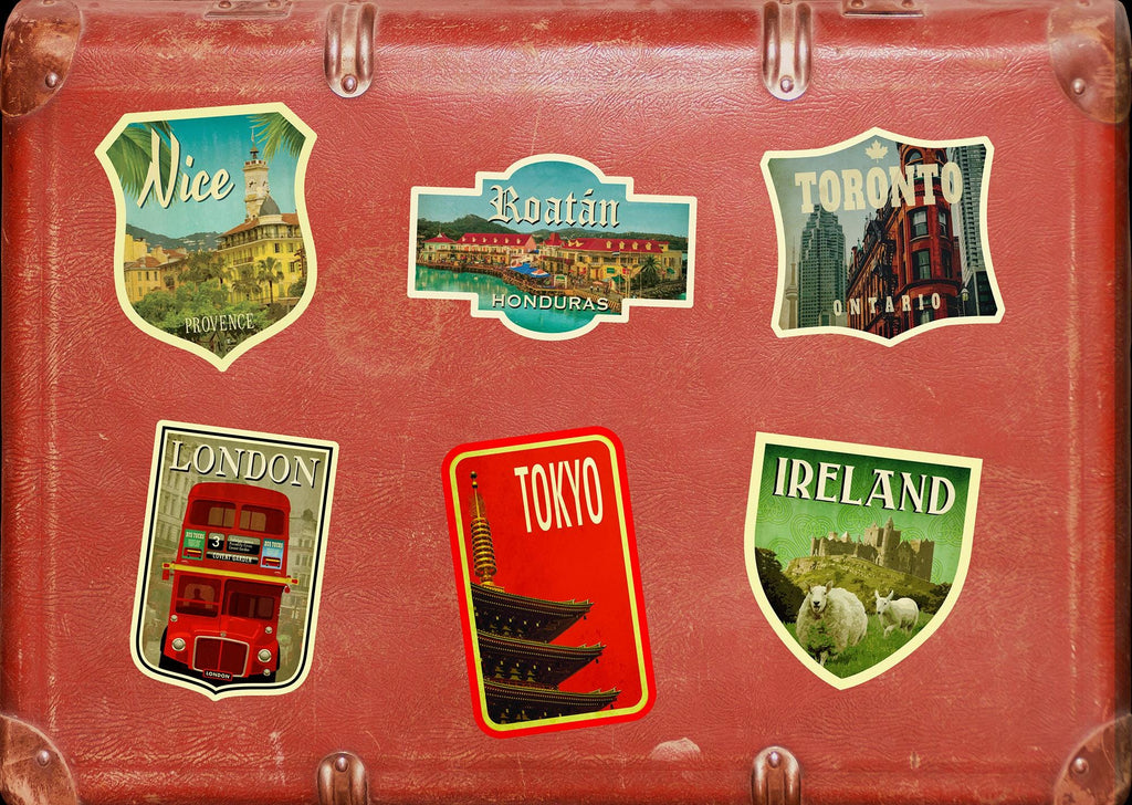 Roatan, Honduras travel sticker, vintage style decal for suitcase, luggage, laptop or water bottle