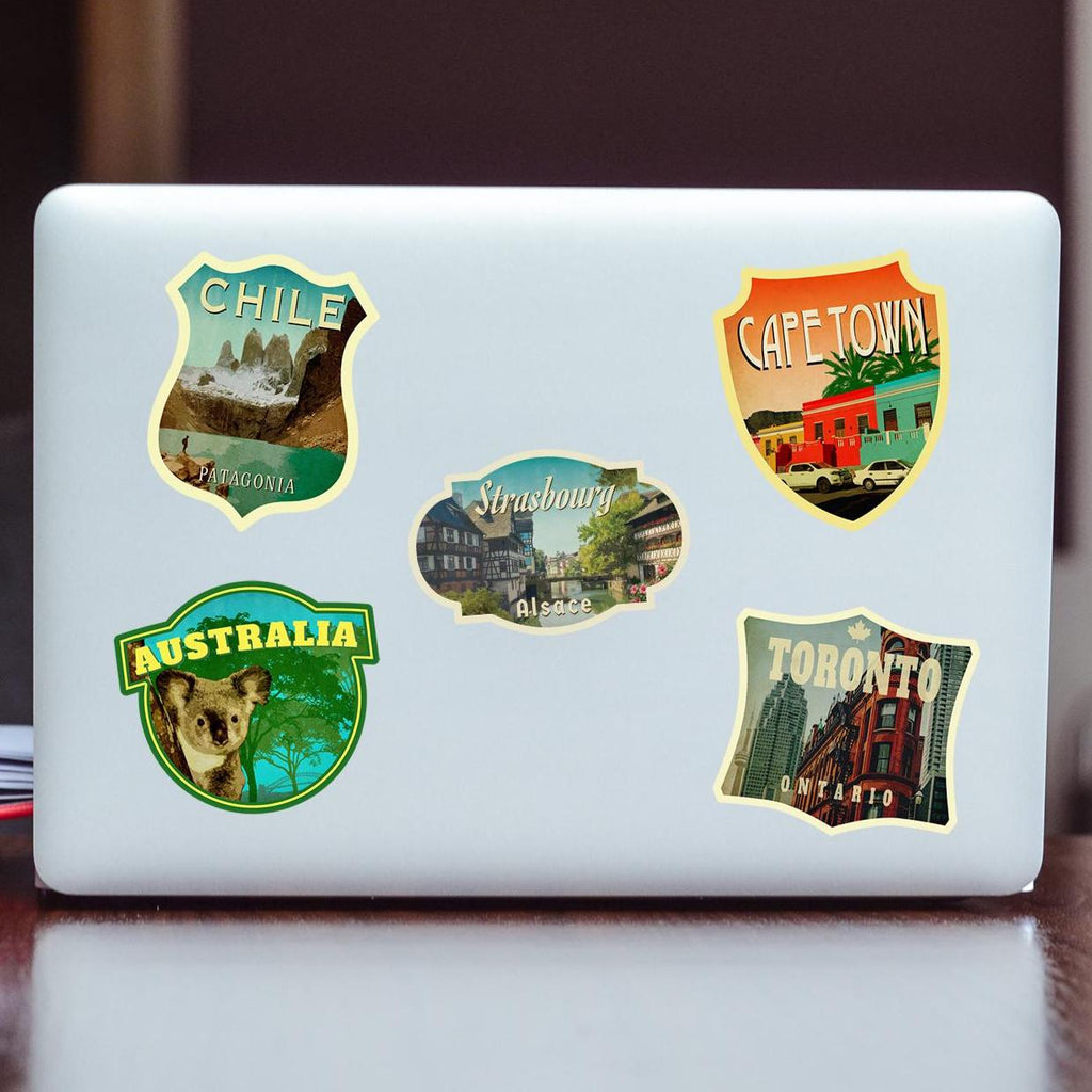 Strasbourg,  France Travel Sticker: Vintage Luggage Decal