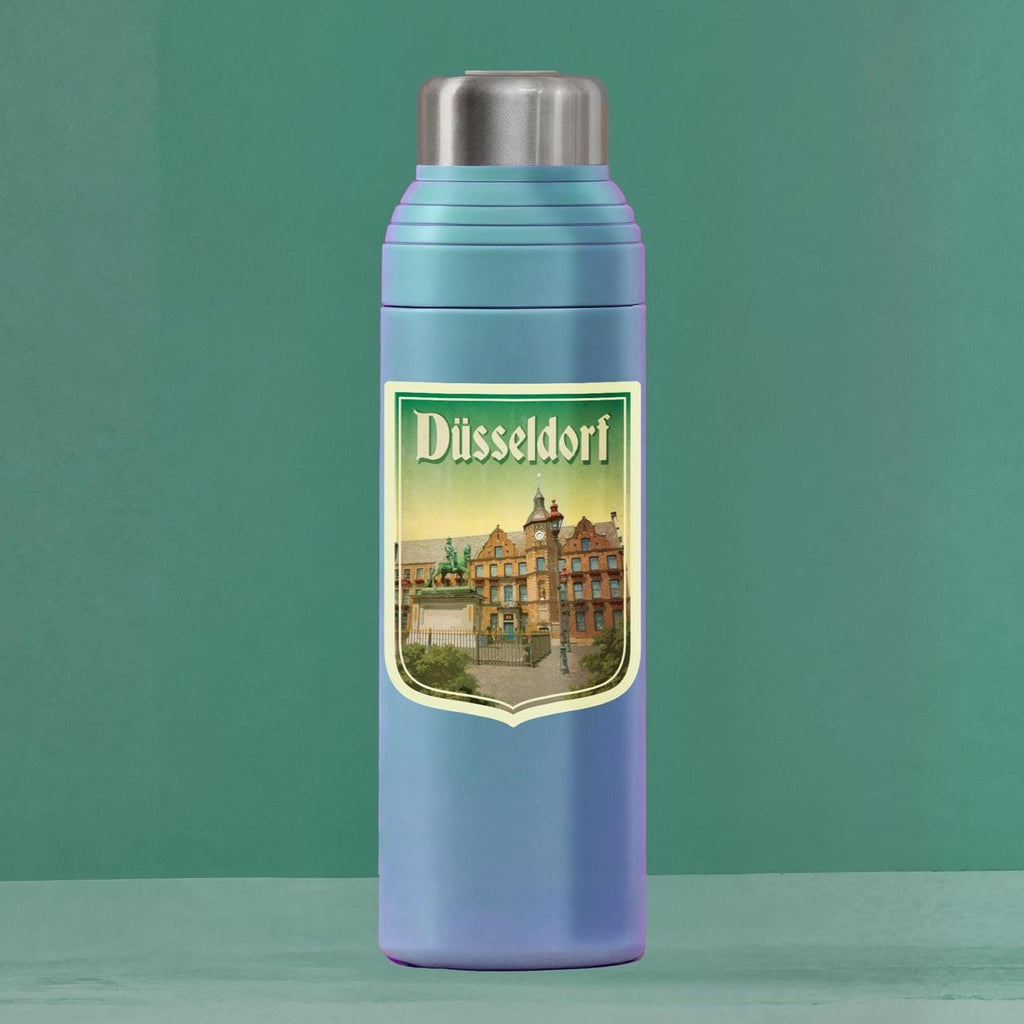 Dusseldorf Germany Travel Sticker: Vintage-style Suitcase Decal
