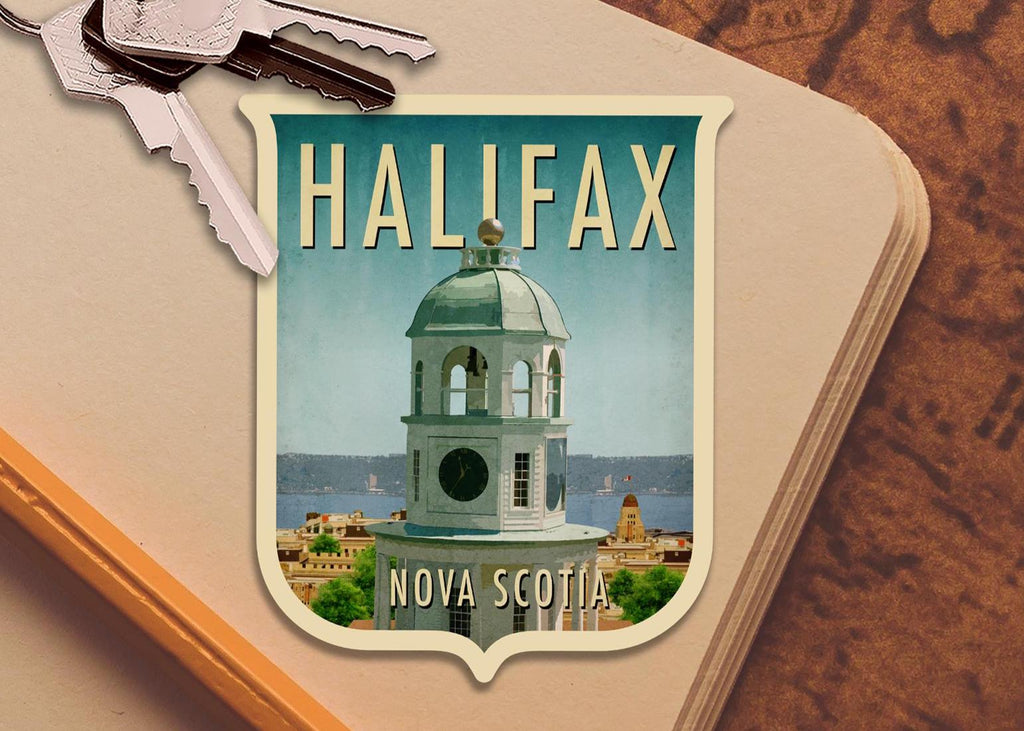 Halifax, Nova Scotia travel sticker, vintage-style decal and travel gift